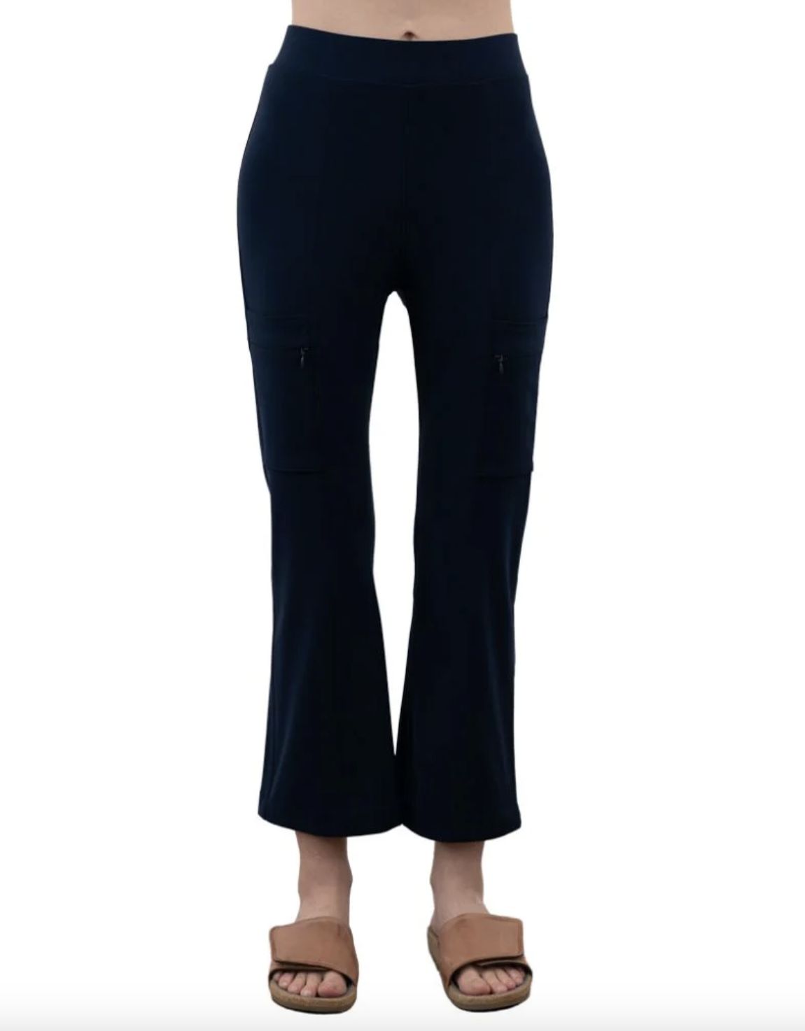 Elaine Kim Vista Tech Stretch Flare Leggings, Color: Black, Size: P