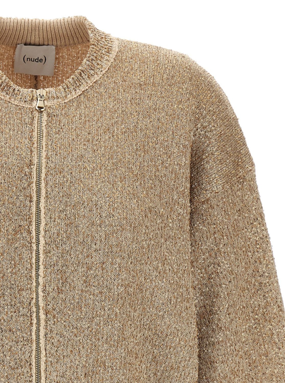NUDE Gold Sequin Cardigan