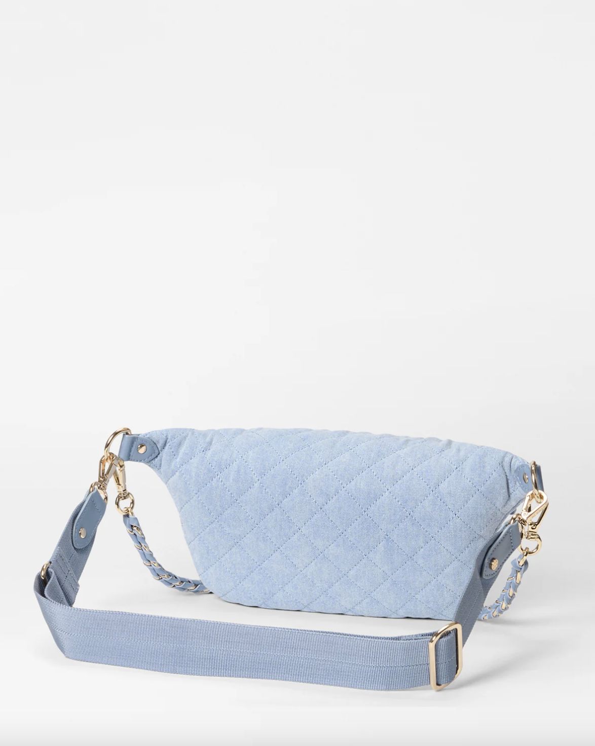 MZ Wallace Small Crosby Crossbody Sling Bag in Light Denim