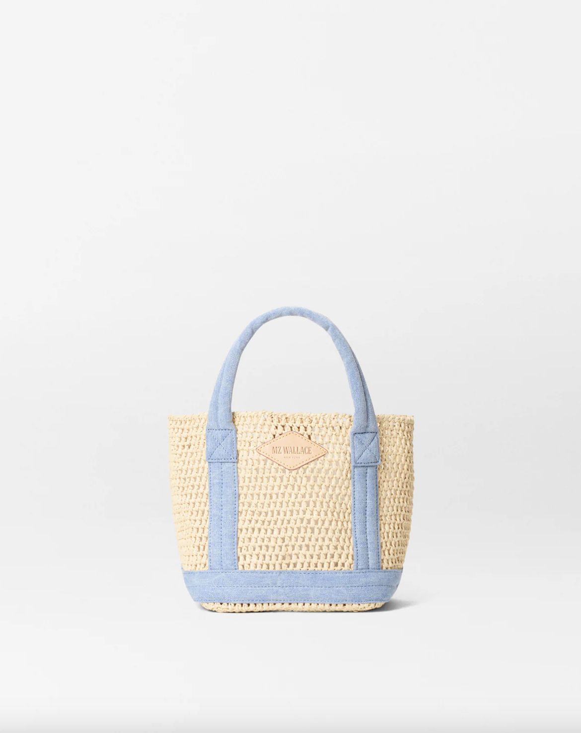 MZ Wallace Mini Crochet Tote in Light Denim