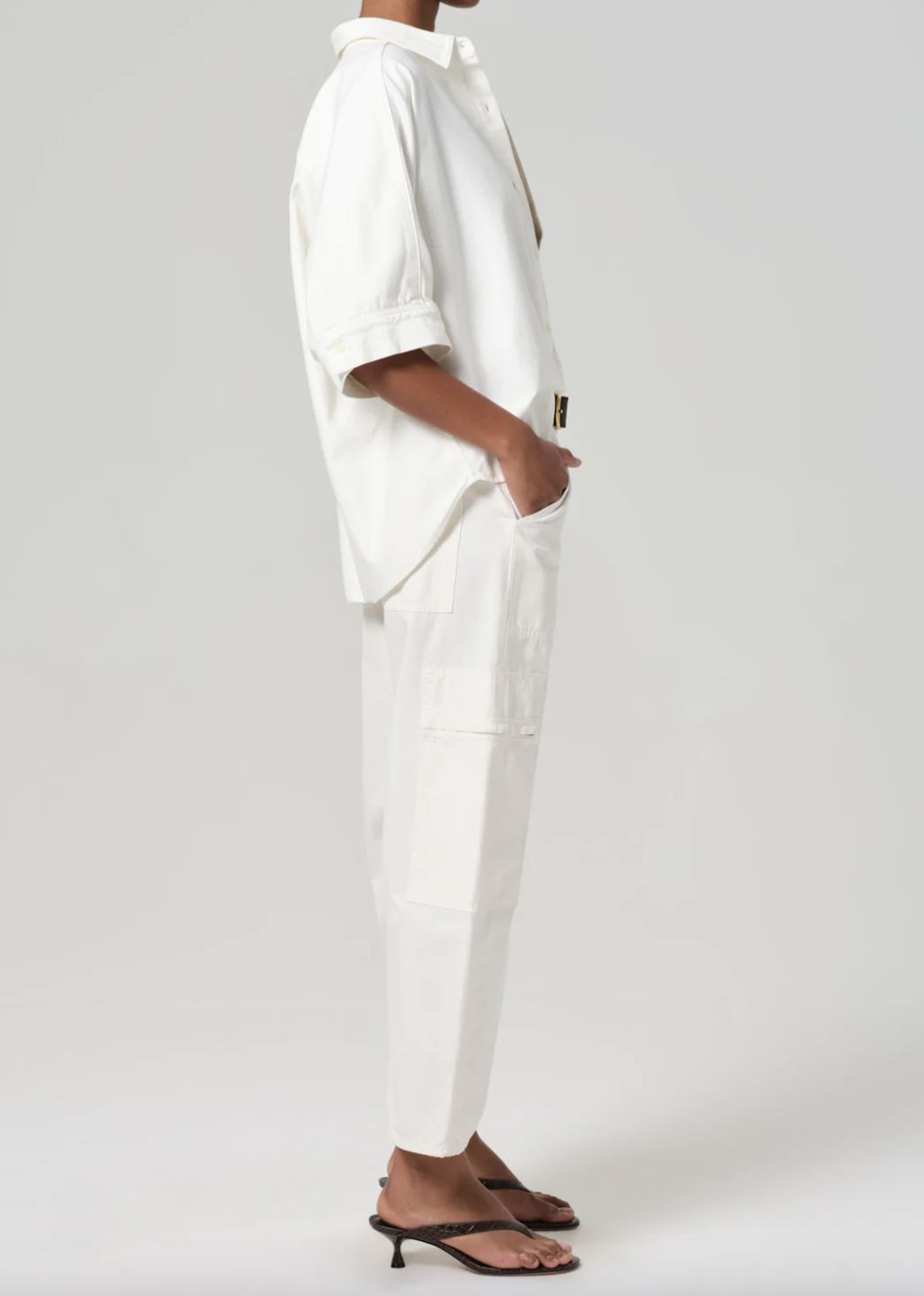 Citizens of Humanity Marcelle Low Slung Cargo Jean in Pashmina