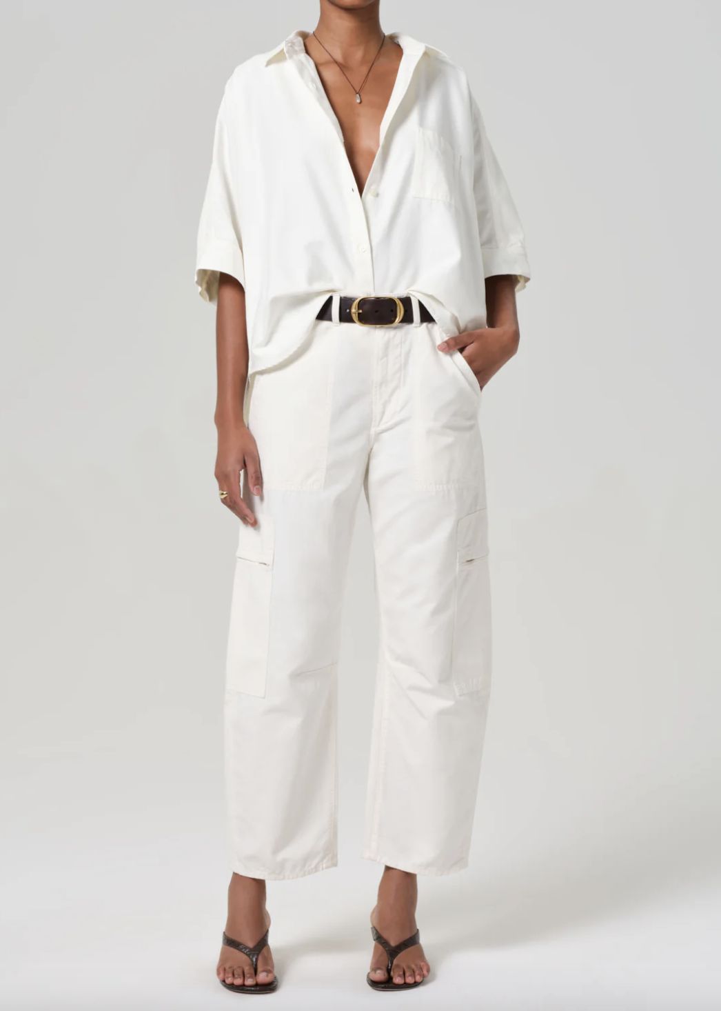 Citizens of Humanity Marcelle Low Slung Cargo Jean in Pashmina
