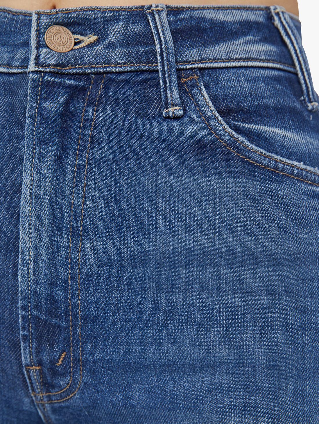 Mother The Hustler Ankle Fray Jean in Grasping at Straws