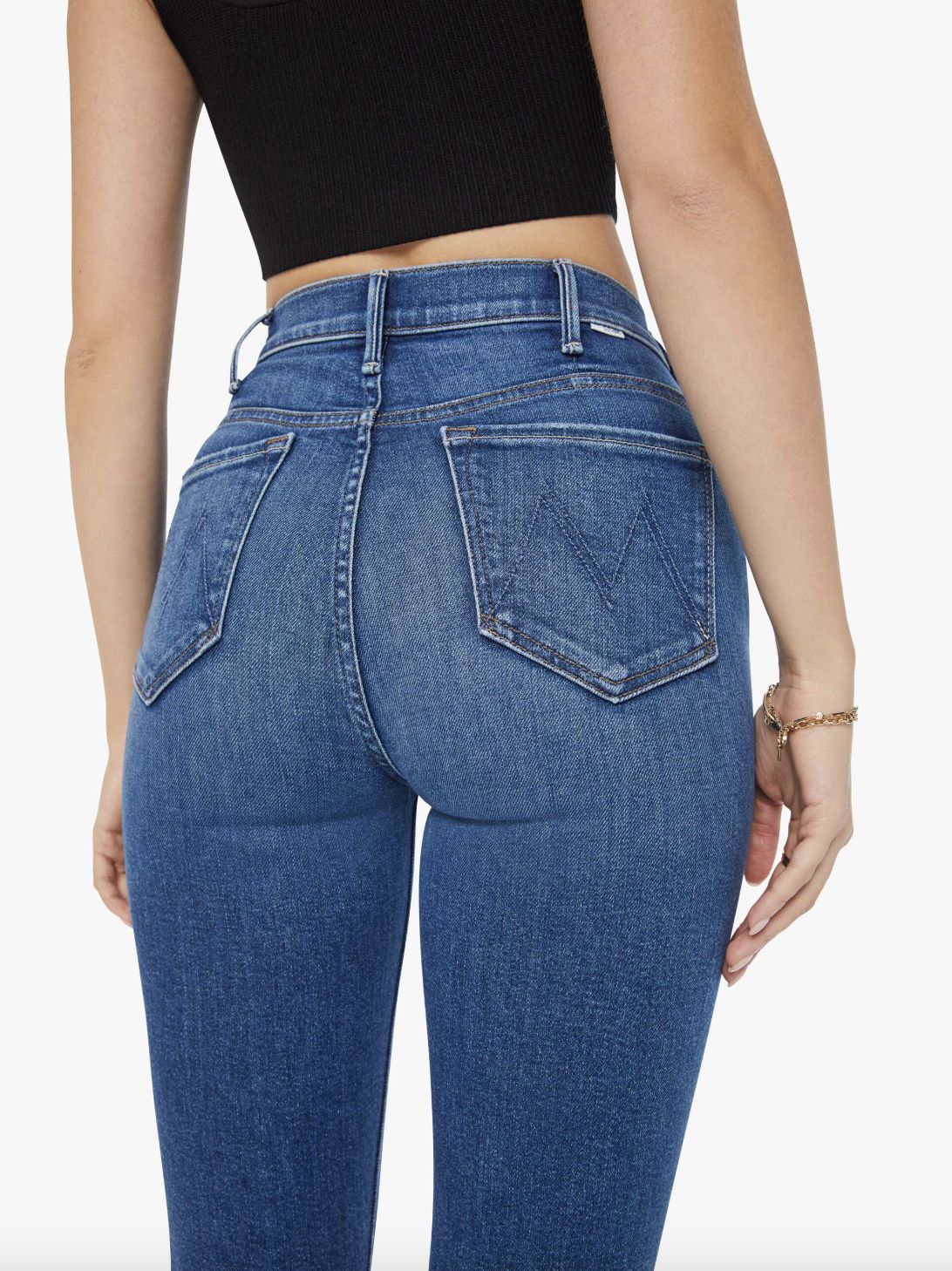 Mother The Hustler Ankle Fray Jean in Grasping at Straws