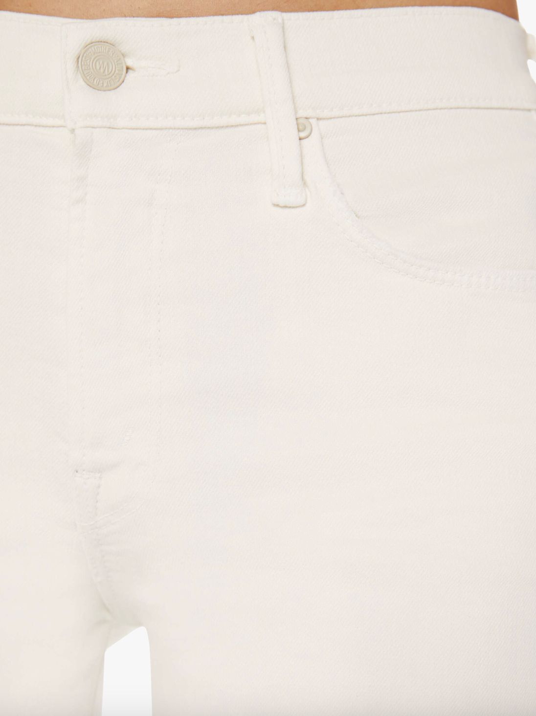 Mother The Twister Skimp Jean in Cream Puffs