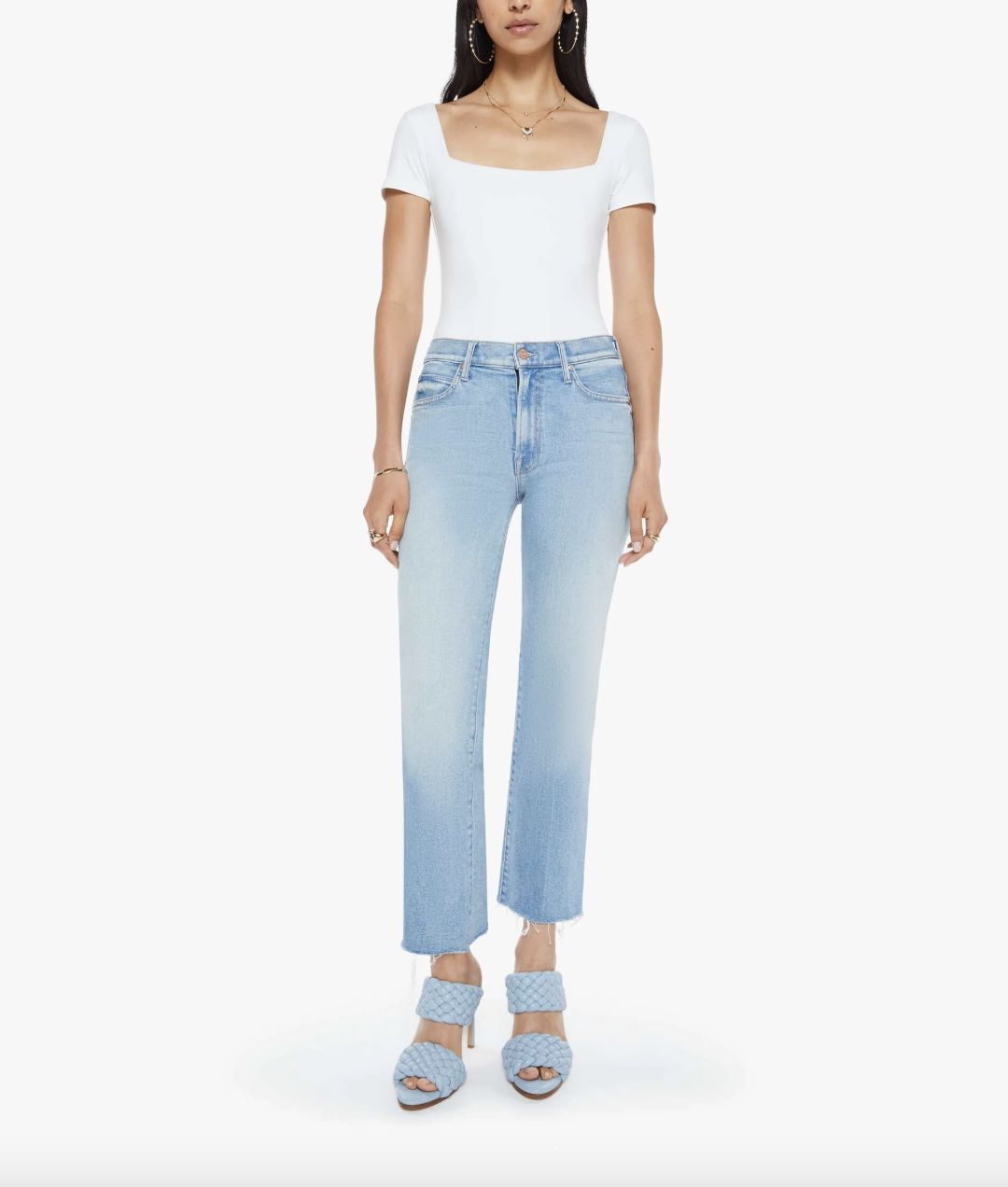 Mother Kick It Ankle Fray Jean in Can You Dig It