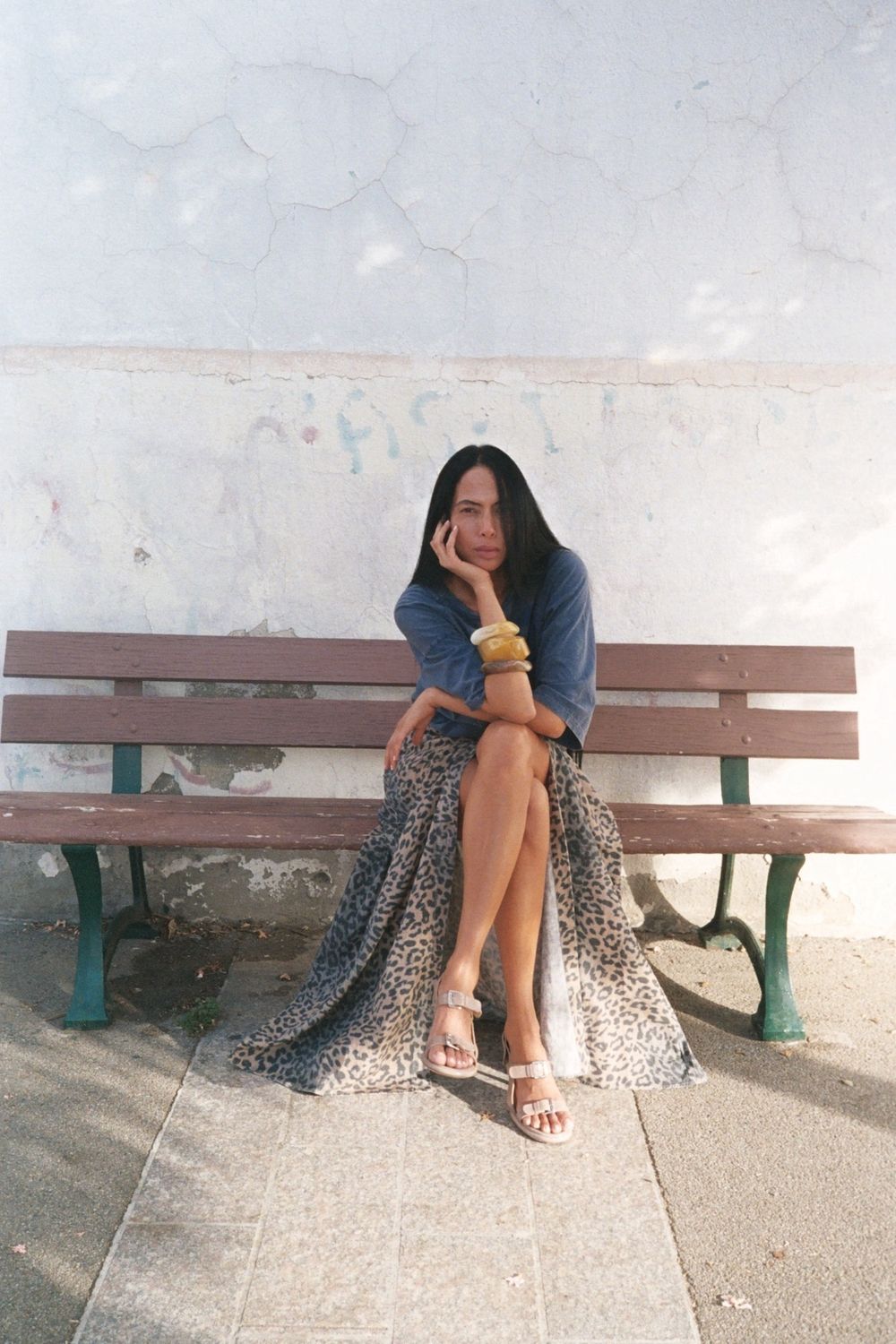 Rabens Saloner Natja Leopard Maxi Skirt