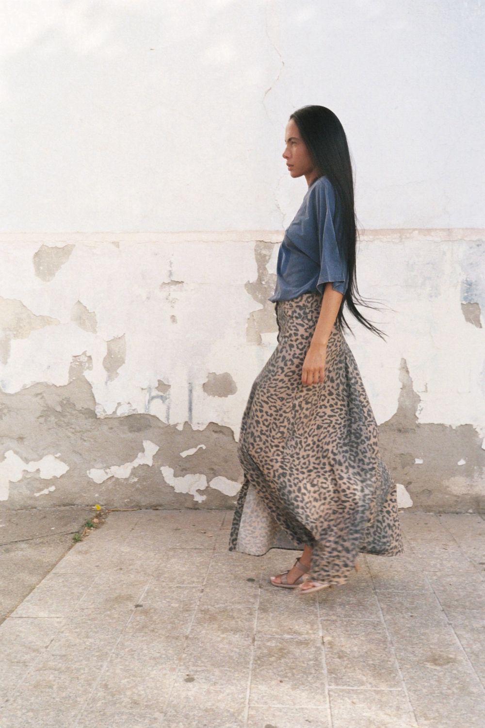 Rabens Saloner Natja Leopard Maxi Skirt