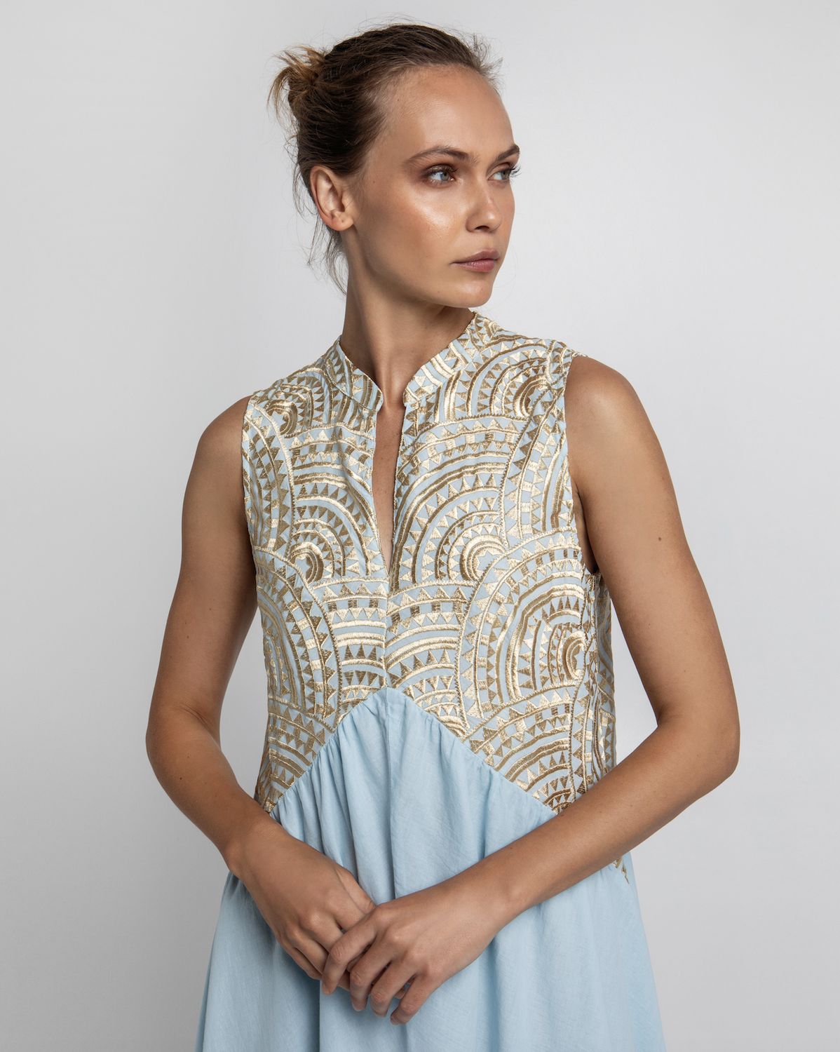 Greek Archaic Short Sleeveless Dress