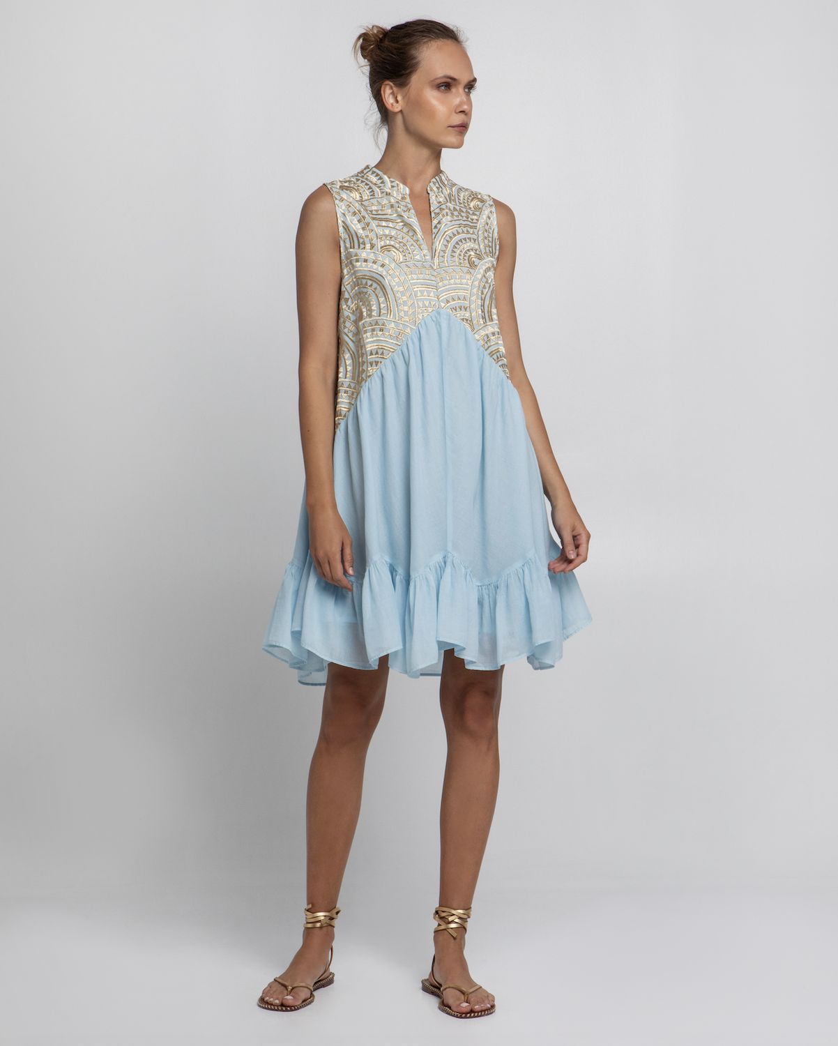 Greek Archaic Short Sleeveless Dress