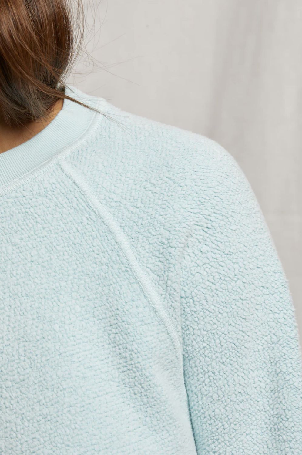 Perfect White Tee Ziggy Sweatshirt in Iced Aqua