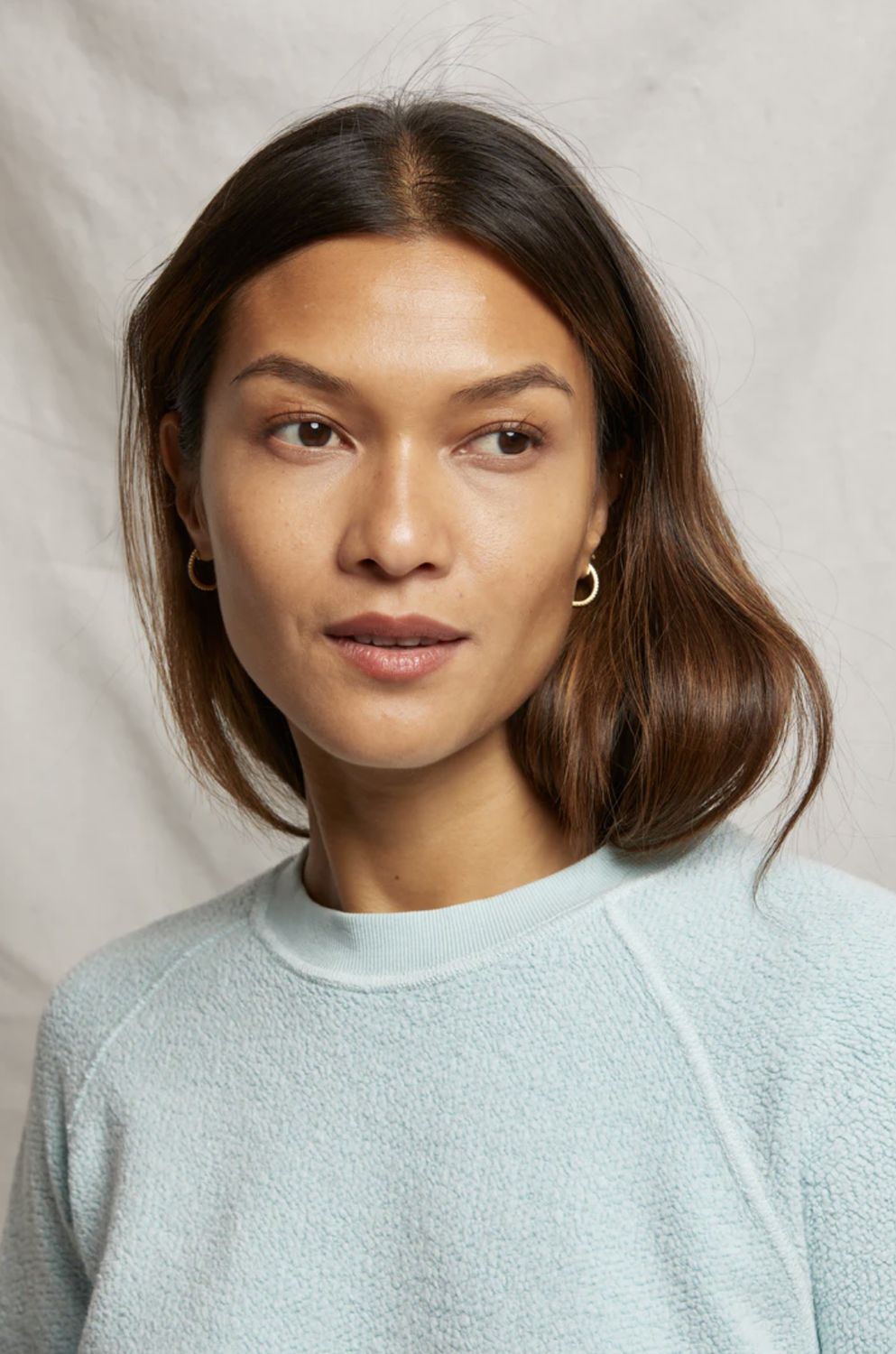 Perfect White Tee Ziggy Sweatshirt in Iced Aqua