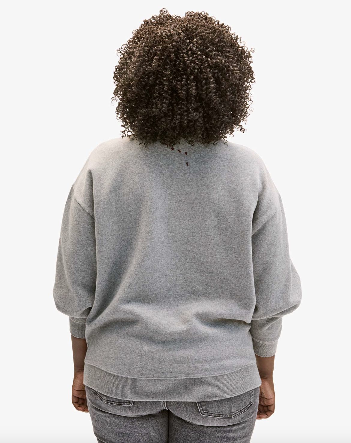 Clare V Grey Oversized Oui Sweatshirt