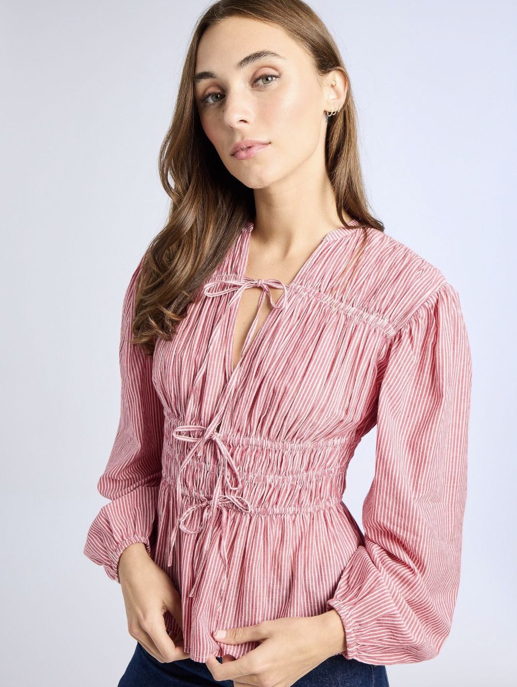 Mille Ella Top in Tango Stripe