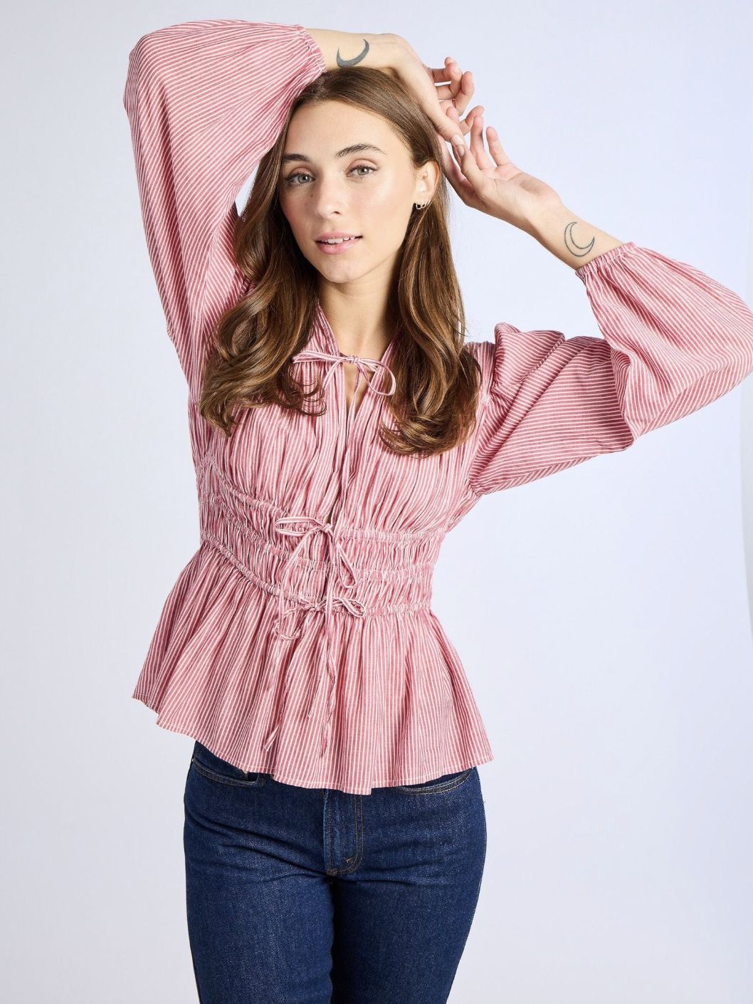 Mille Ella Top in Tango Stripe