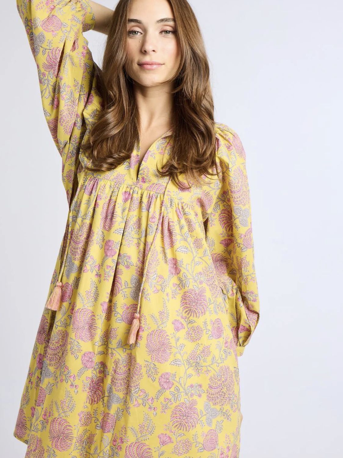 Mille Daisy Dress in Citron Floral, Color: Citron Floral, Size: XXS