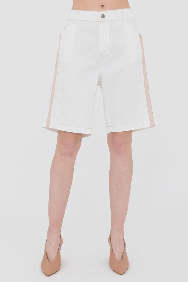 Elaine Kim Bennett Denim Bermuda Shorts