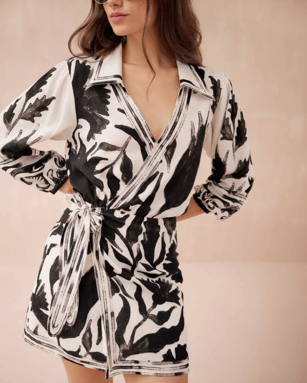 Omika Avery Mini Dress in Delfina Caviar