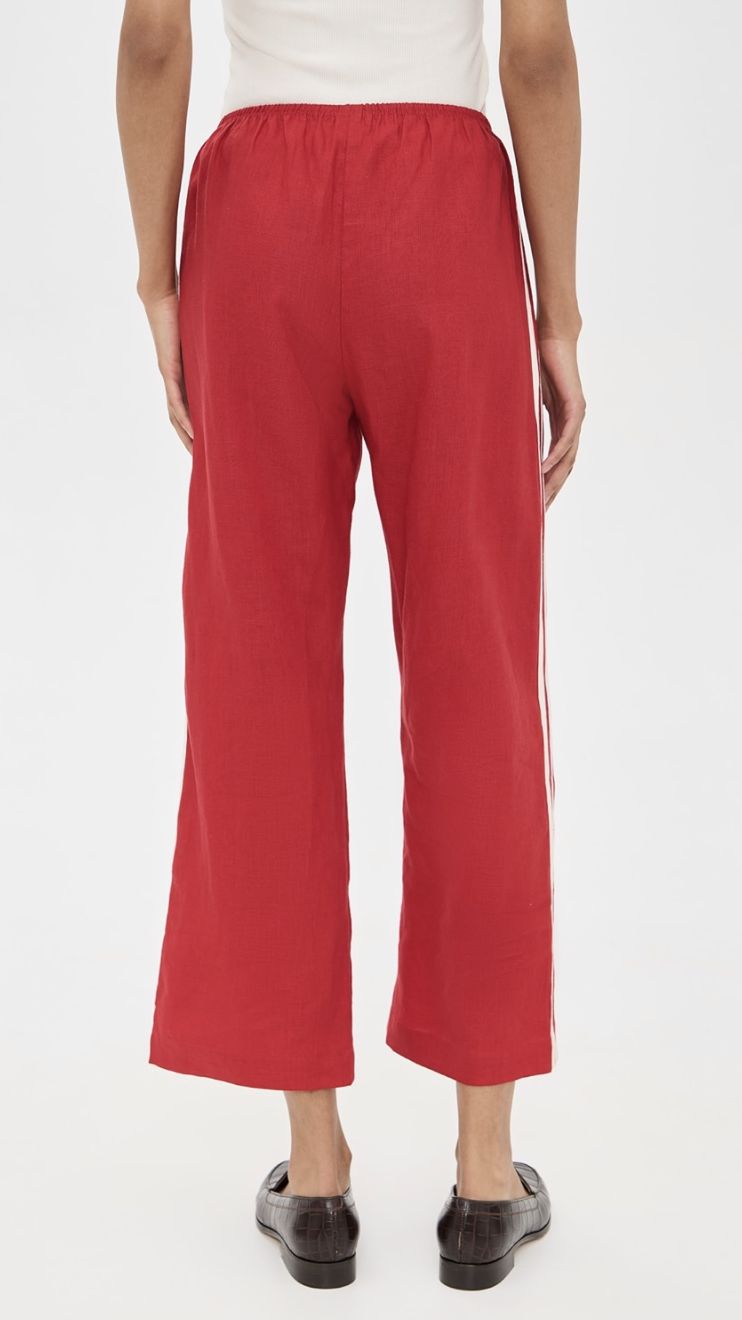 Donni Linen Crop Stripe Pant