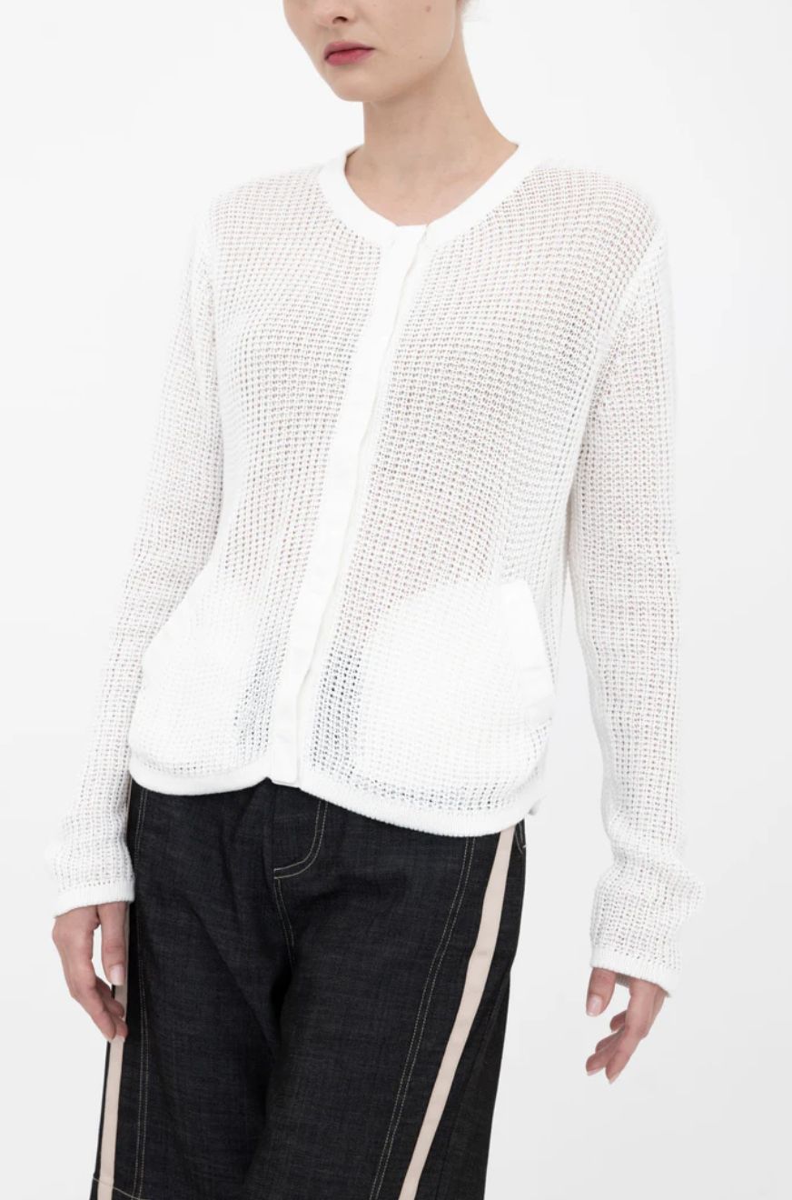 Elaine Kim Bijoux Waffle Weave Cardigan
