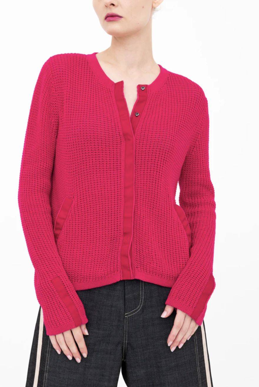 Elaine Kim Bijoux Waffle Weave Cardigan