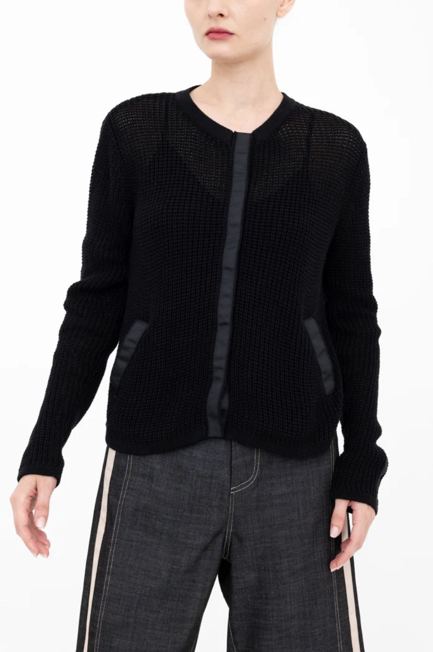 Elaine Kim Bijoux Waffle Weave Cardigan