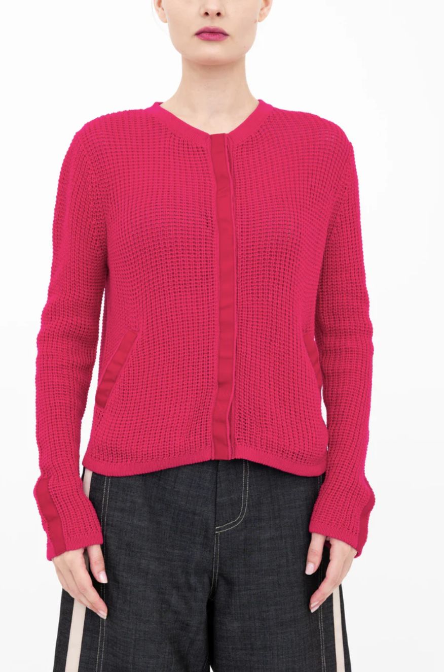 Elaine Kim Bijoux Waffle Weave Cardigan