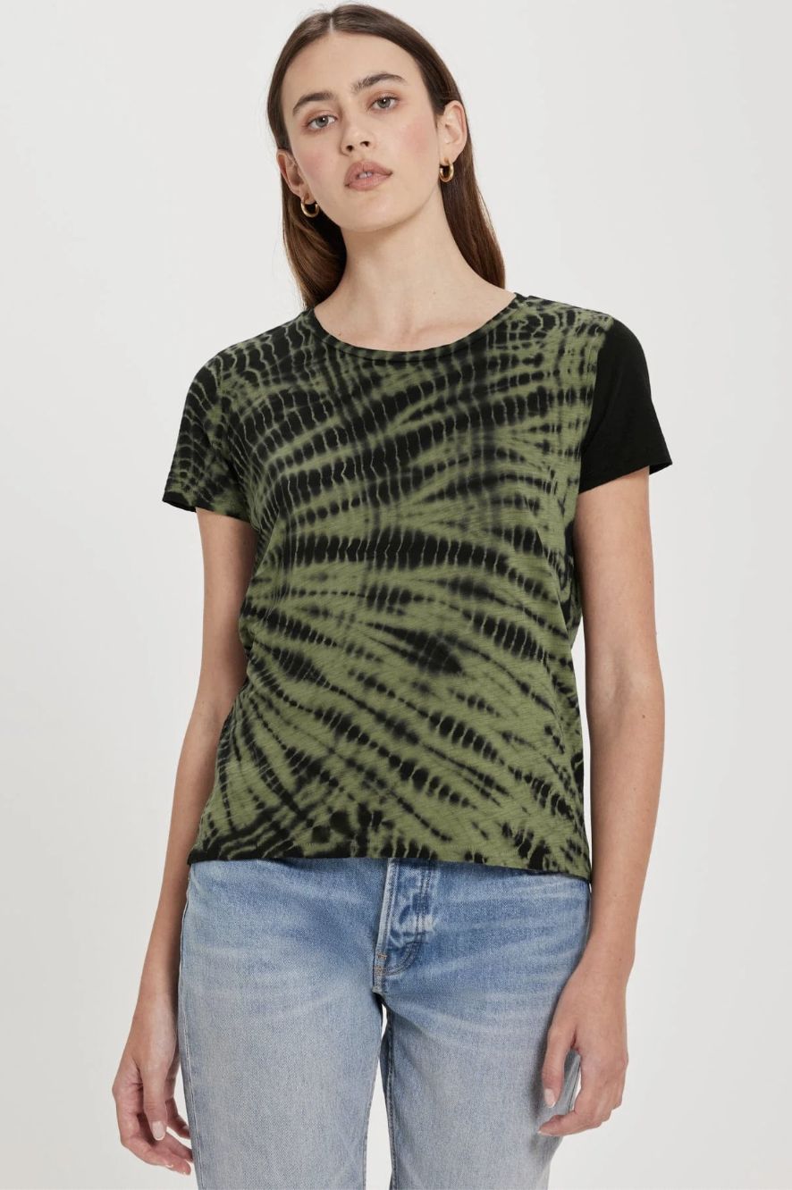 Goldie Short Sleeve Horizontal Tie Dye