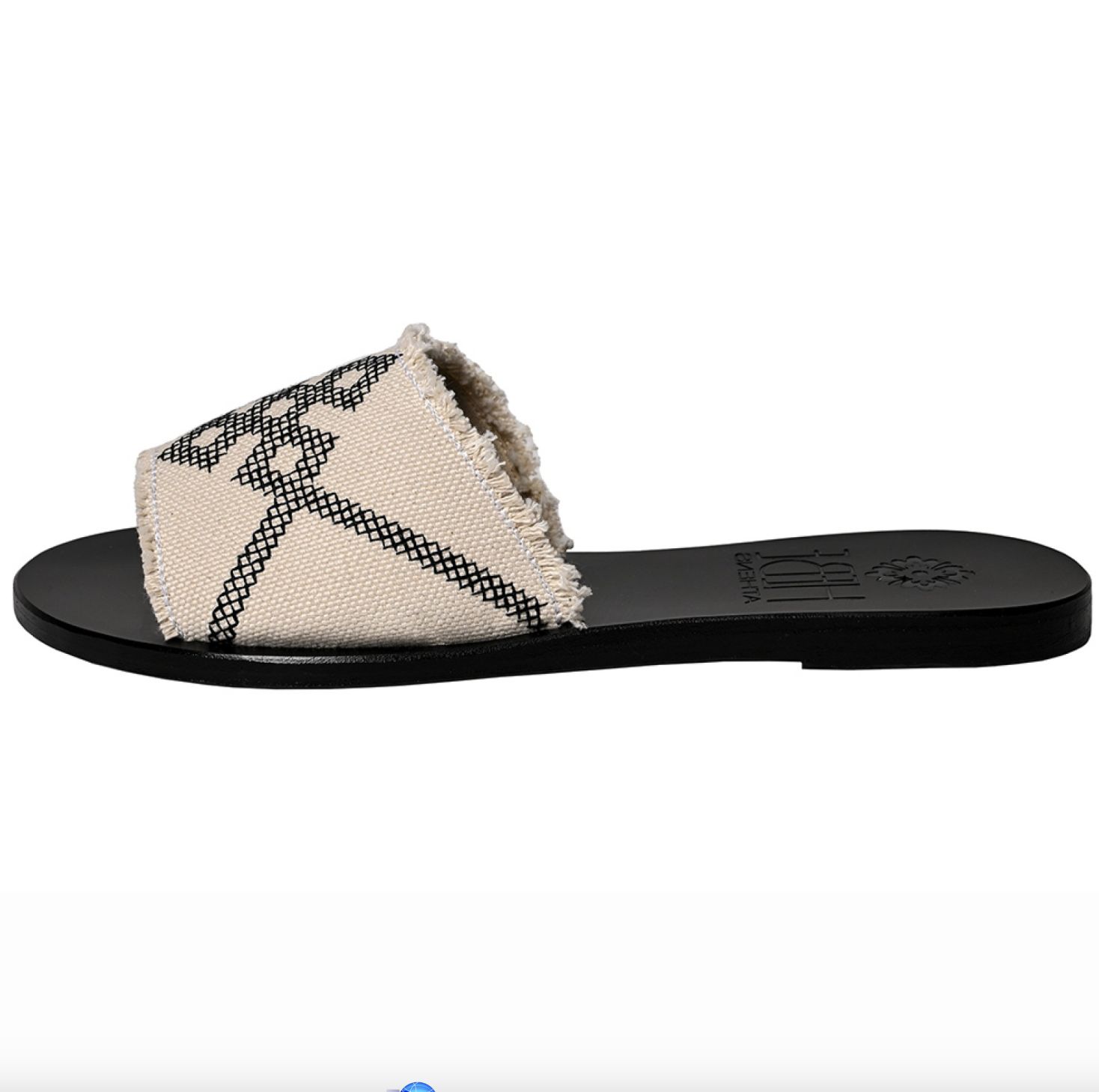 Hebe Delos Canvas and Leather Slide
