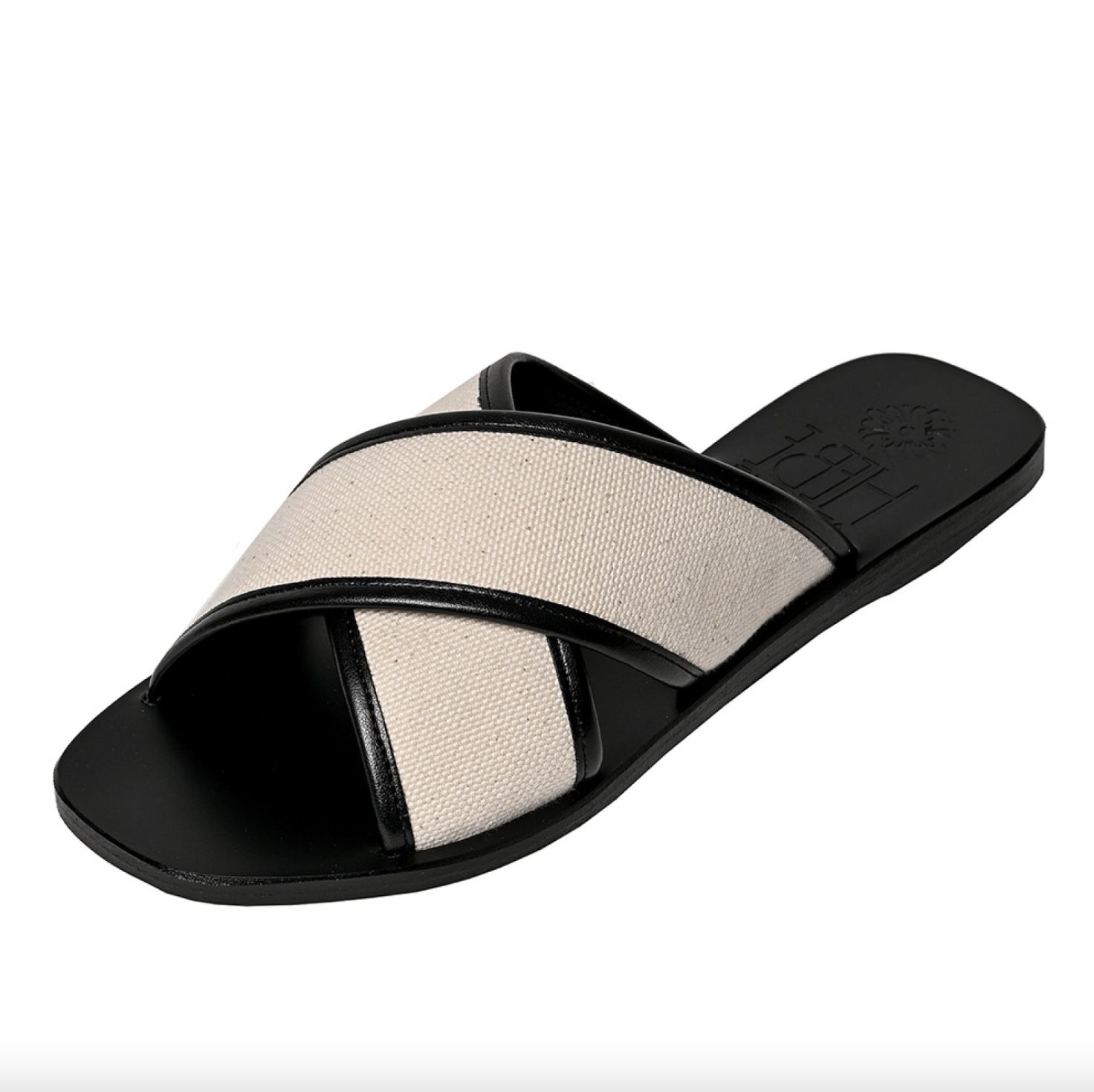 Hebe Ekati Canvas and Leather Slide