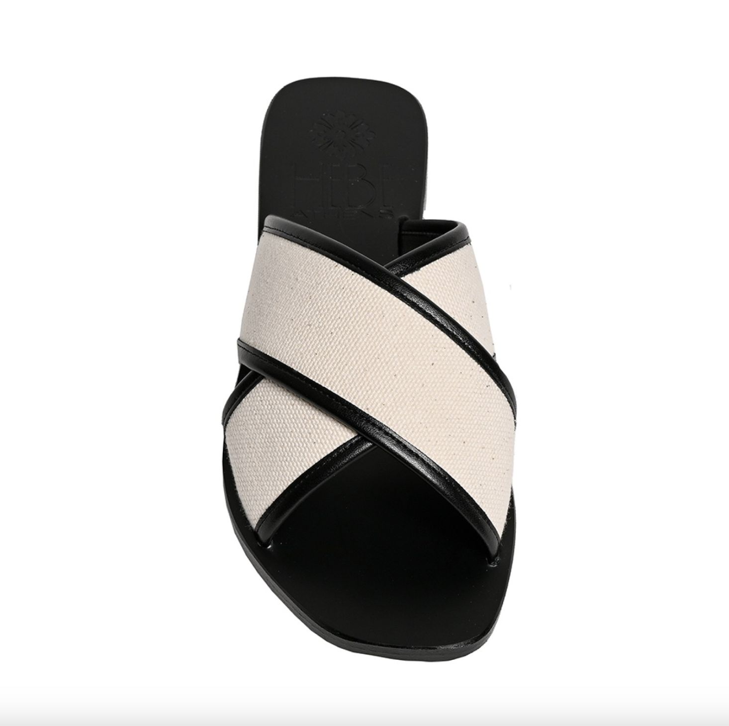 Hebe Ekati Canvas and Leather Slide