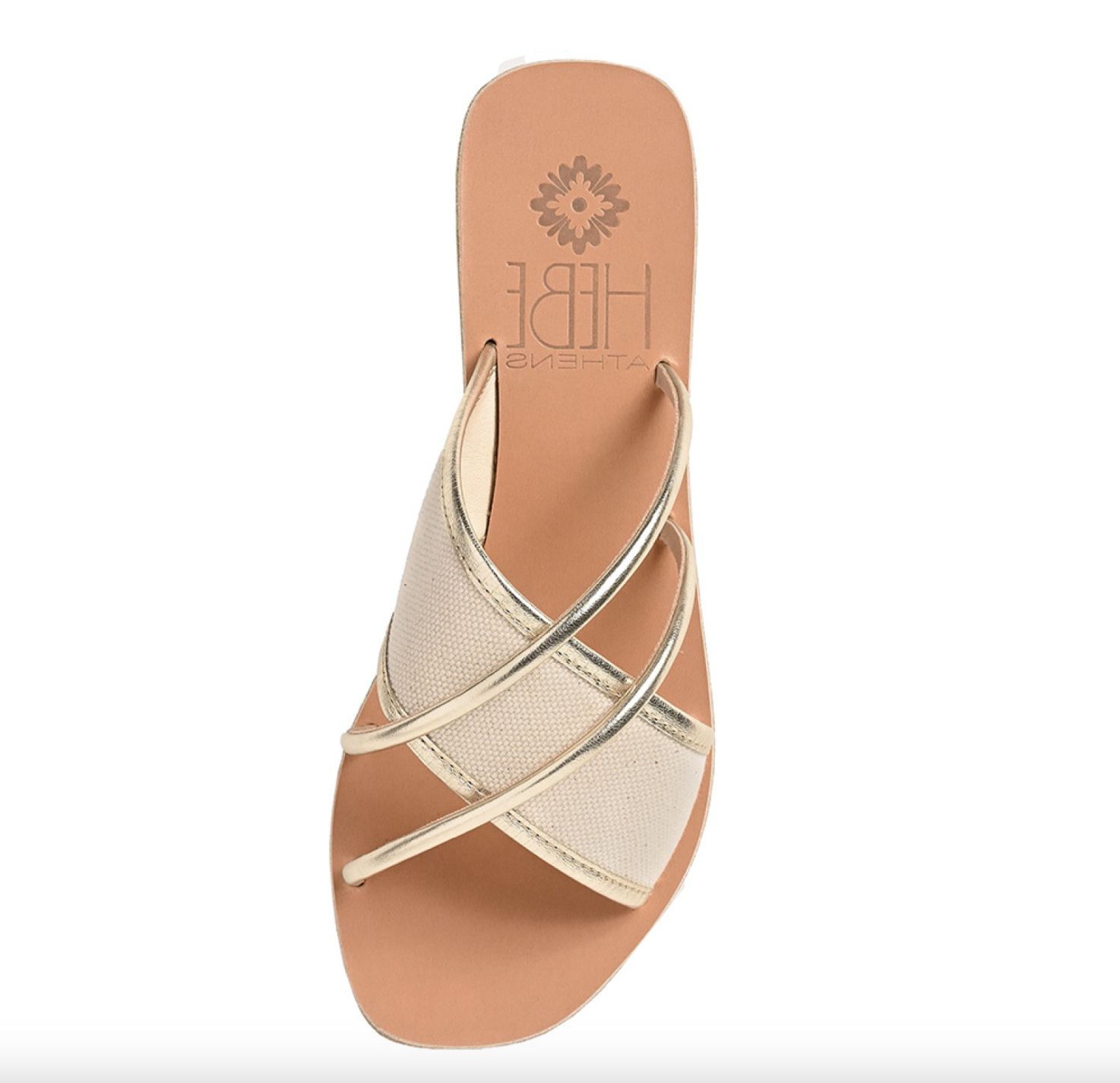 Hebe Kore Leather and Canvas Slides