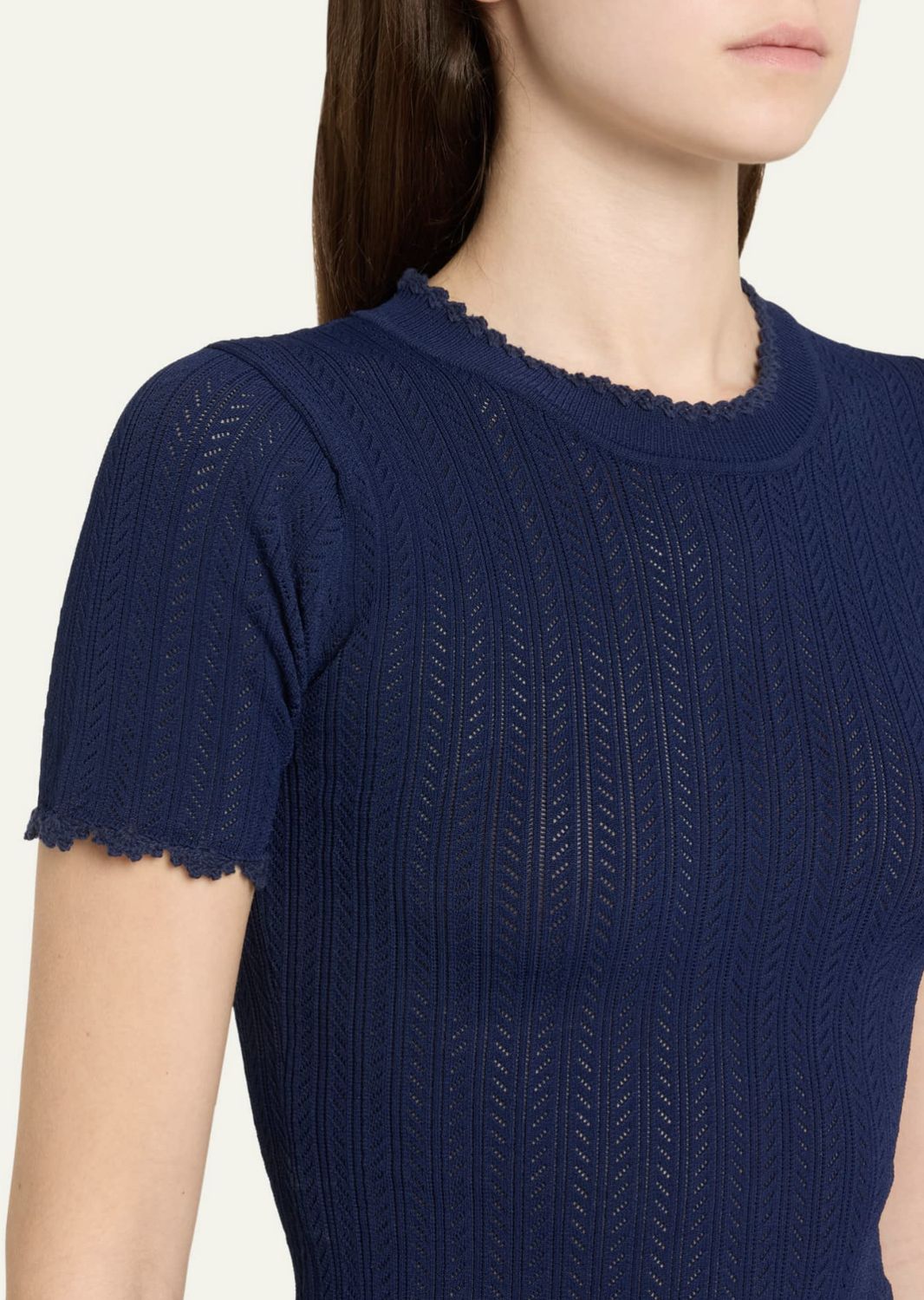 SEA-NY Abbie Short Sleeve Knit Sweater