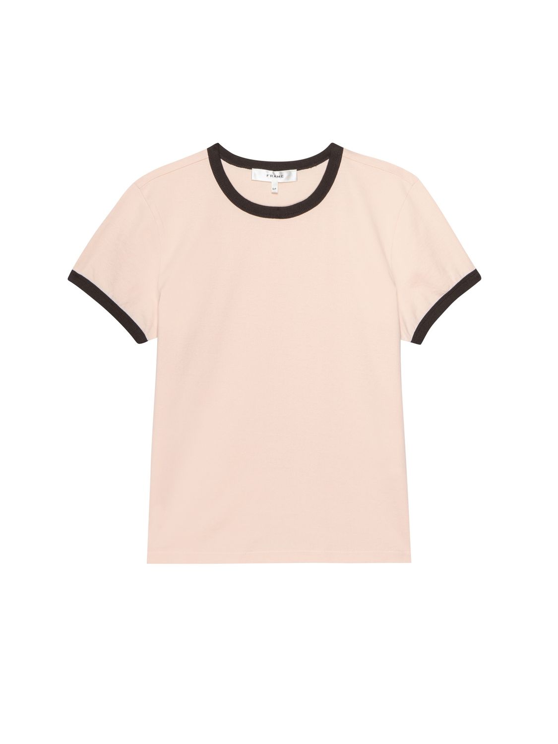 Frame The Ringer Baby Tee In Light Petal Pink