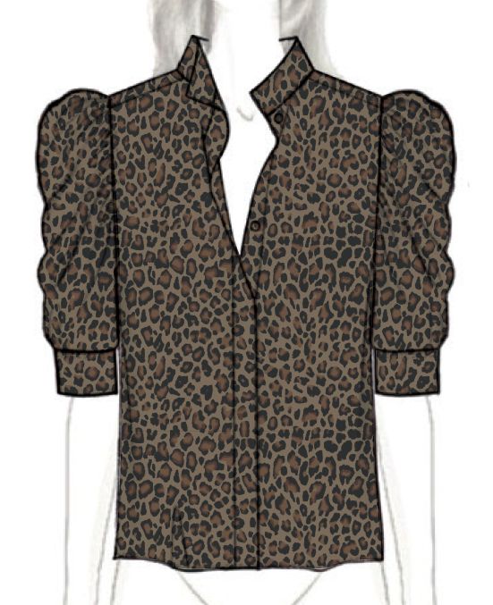 Frame The Leopard Gillian Top, Color: Leopard, Size: XS