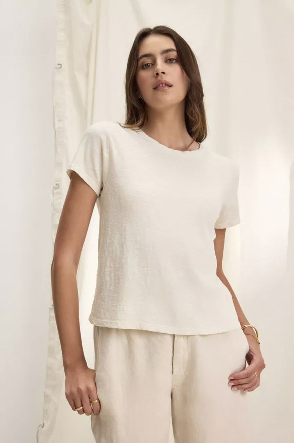 Velvet Marie Tee in Oat