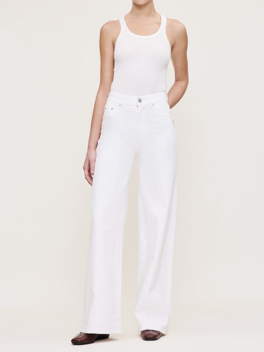 DL1961 Hepburn White Pintuck Jean