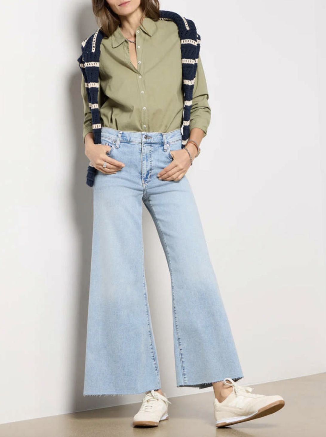 Frame Le Palazzo Crop Jean in Tribute Raw After