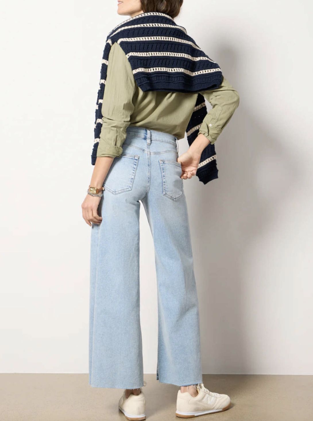 Frame Le Palazzo Crop Jean in Tribute Raw After