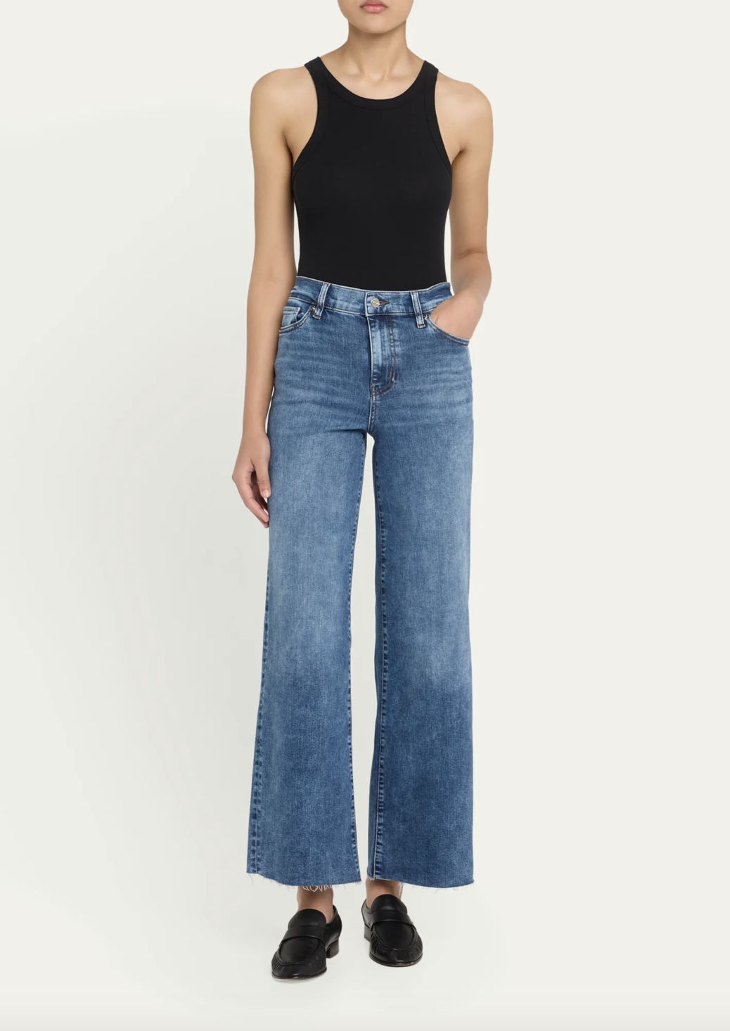 Frame Le Slim Palazzo Jean in Canals Raw