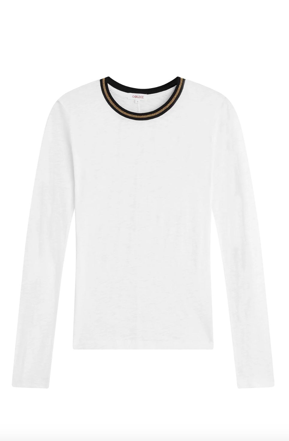 Goldie Long Sleeve Gold Tipped Ringer Tee
