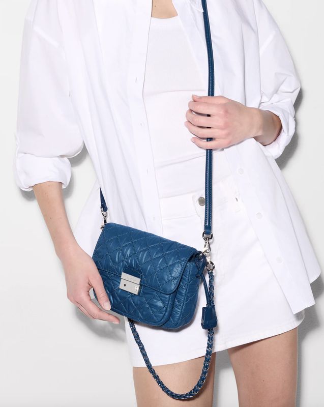 MZ Wallace Small Crosby Lock Crossbody in French Blue