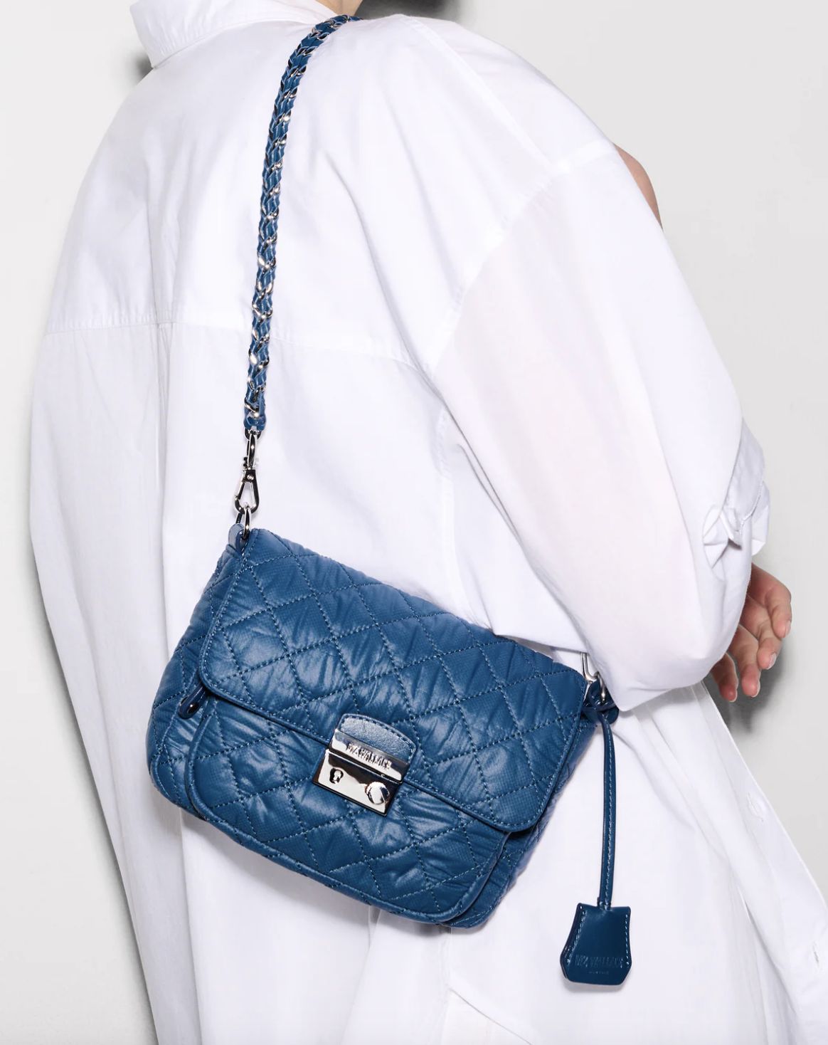 MZ Wallace Small Crosby Lock Crossbody in French Blue