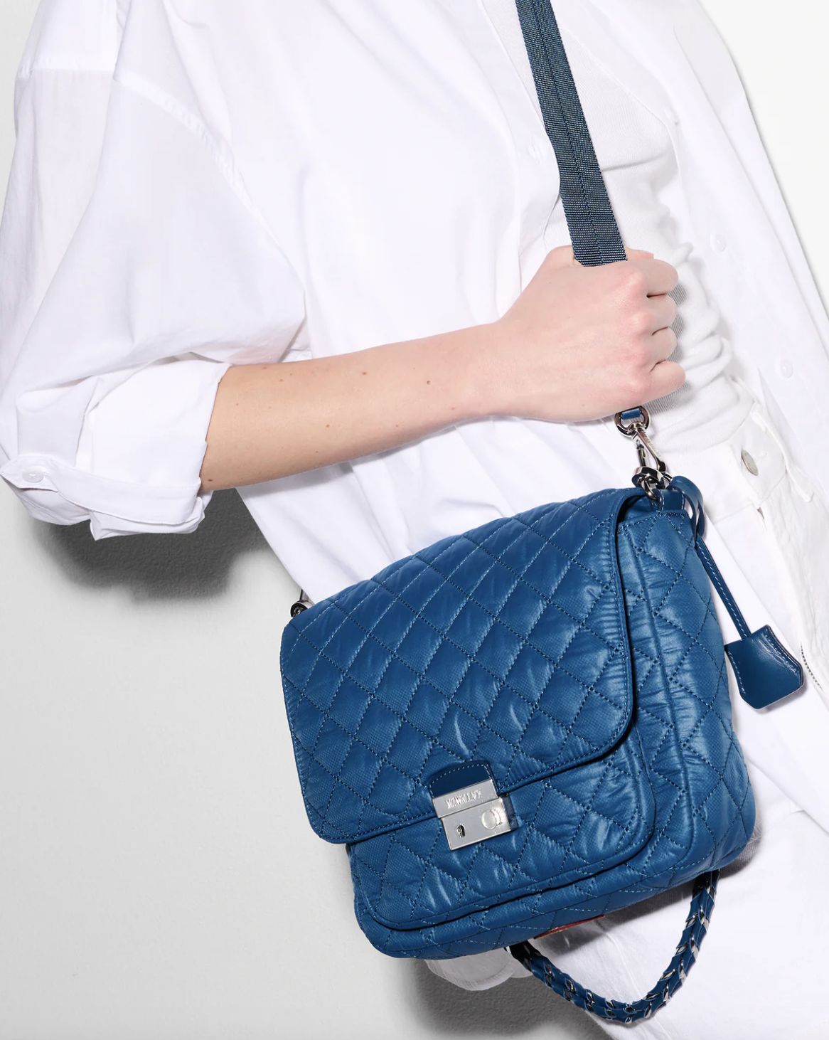 MZ Wallace Medium Crosby Lock in French Blue