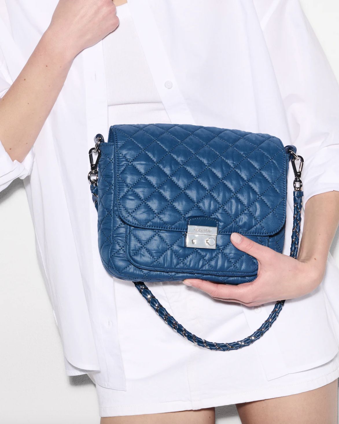 MZ Wallace Medium Crosby Lock in French Blue