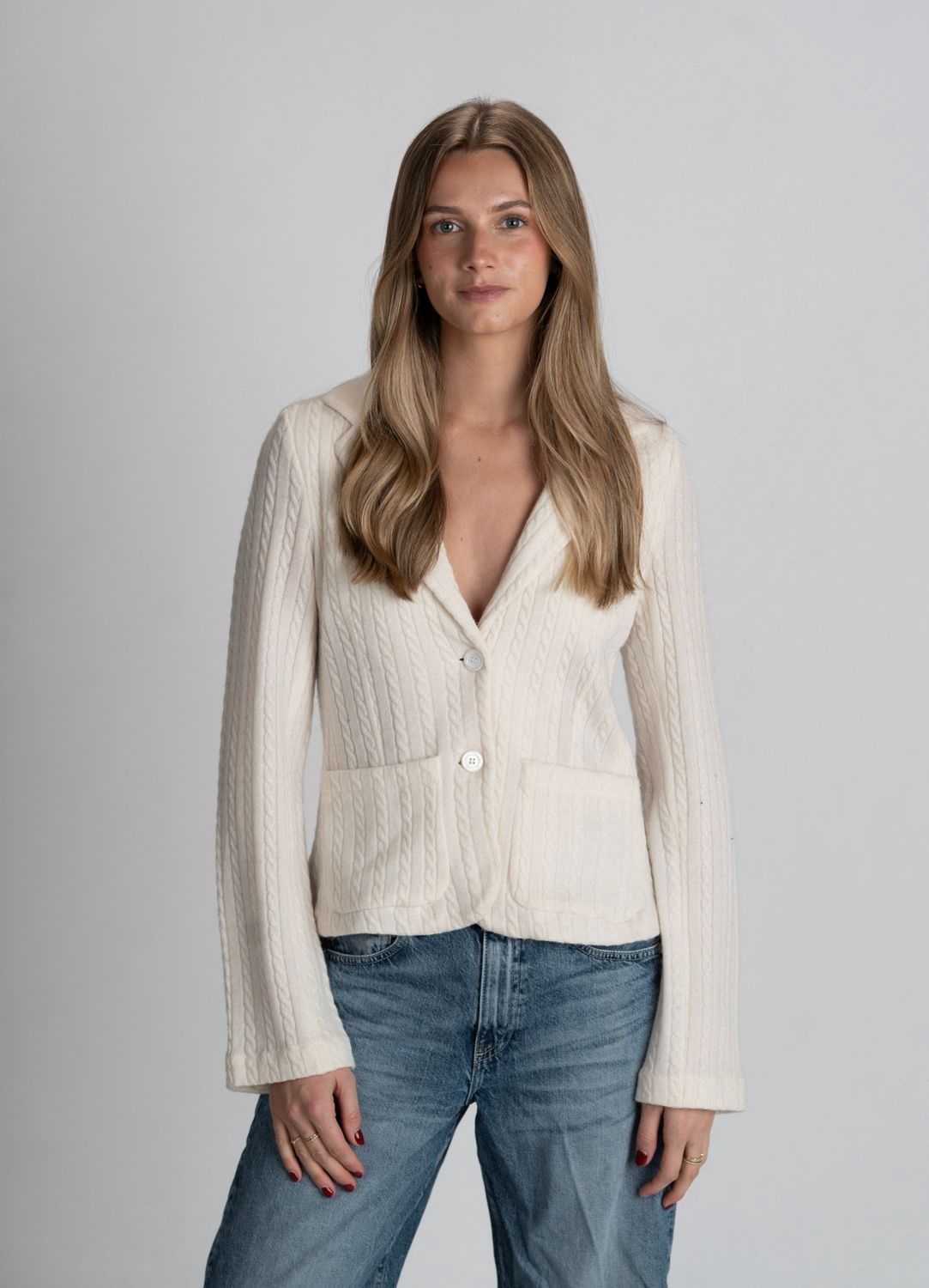 Archer Cashmere Casey Cable Blazer
