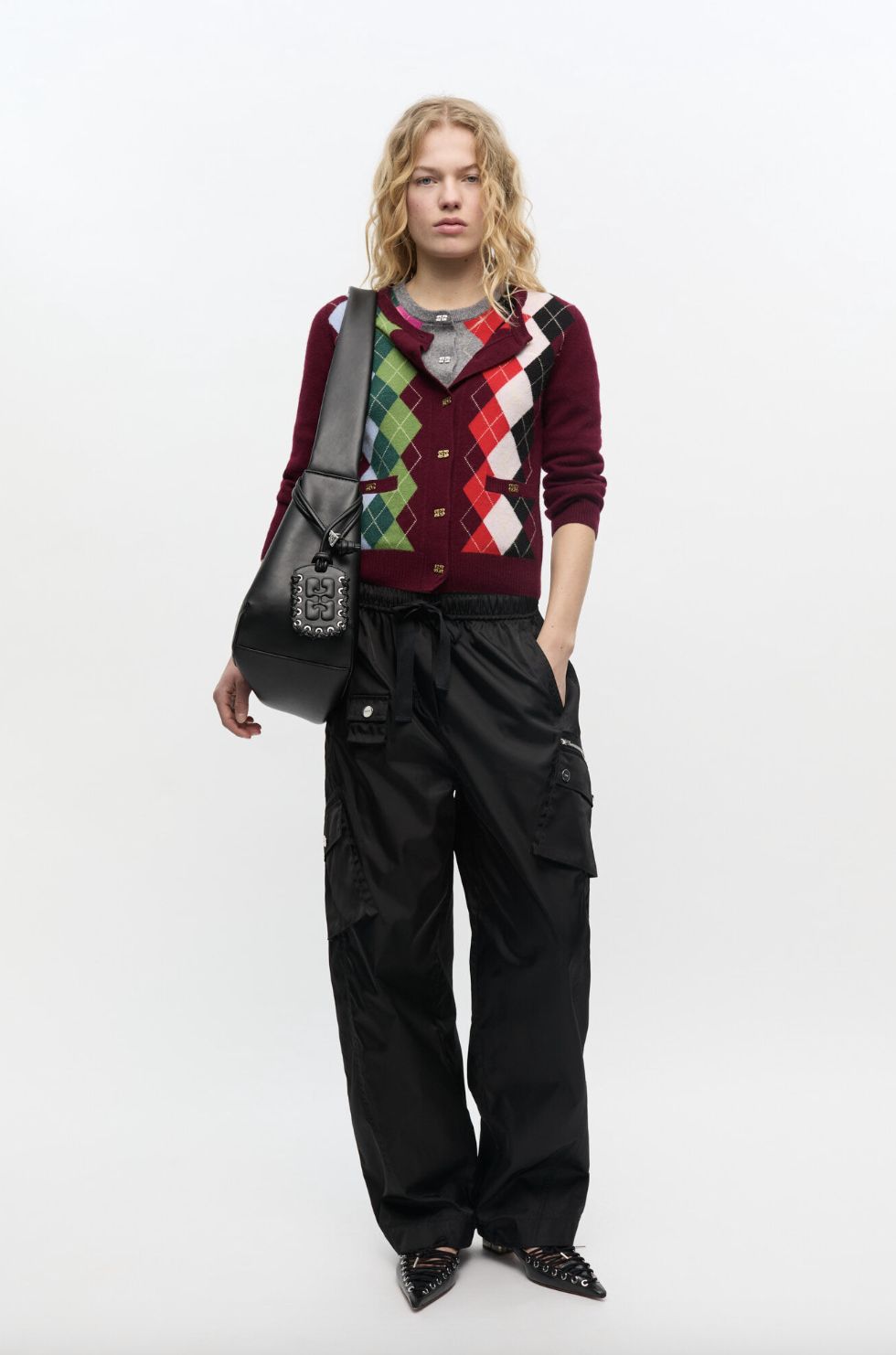 GANNI Argyle Cardigan