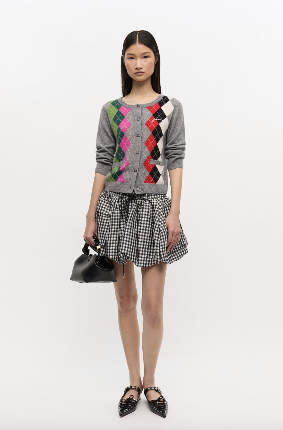 GANNI Argyle Cardigan