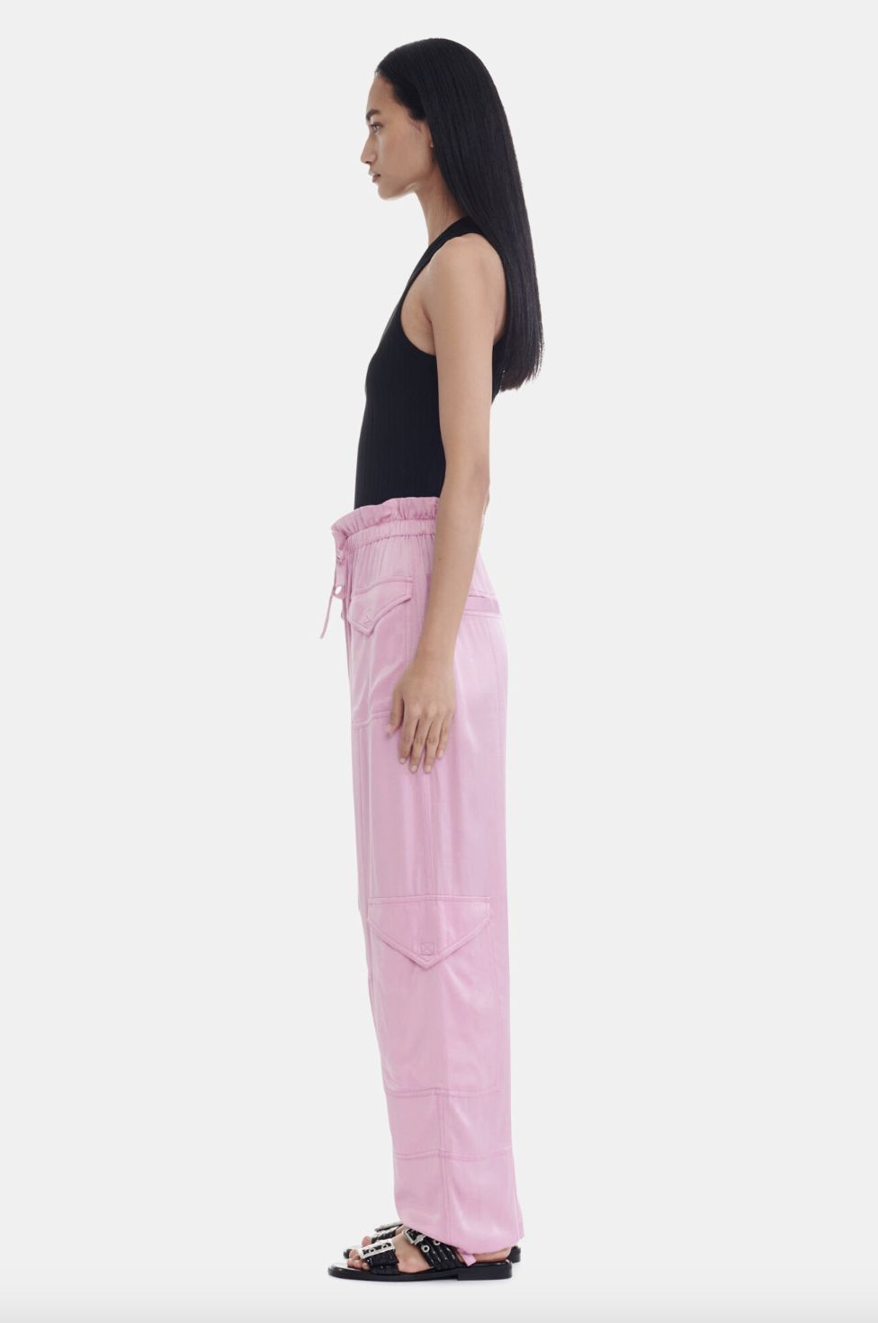 GANNI Patent Two Strap Slide