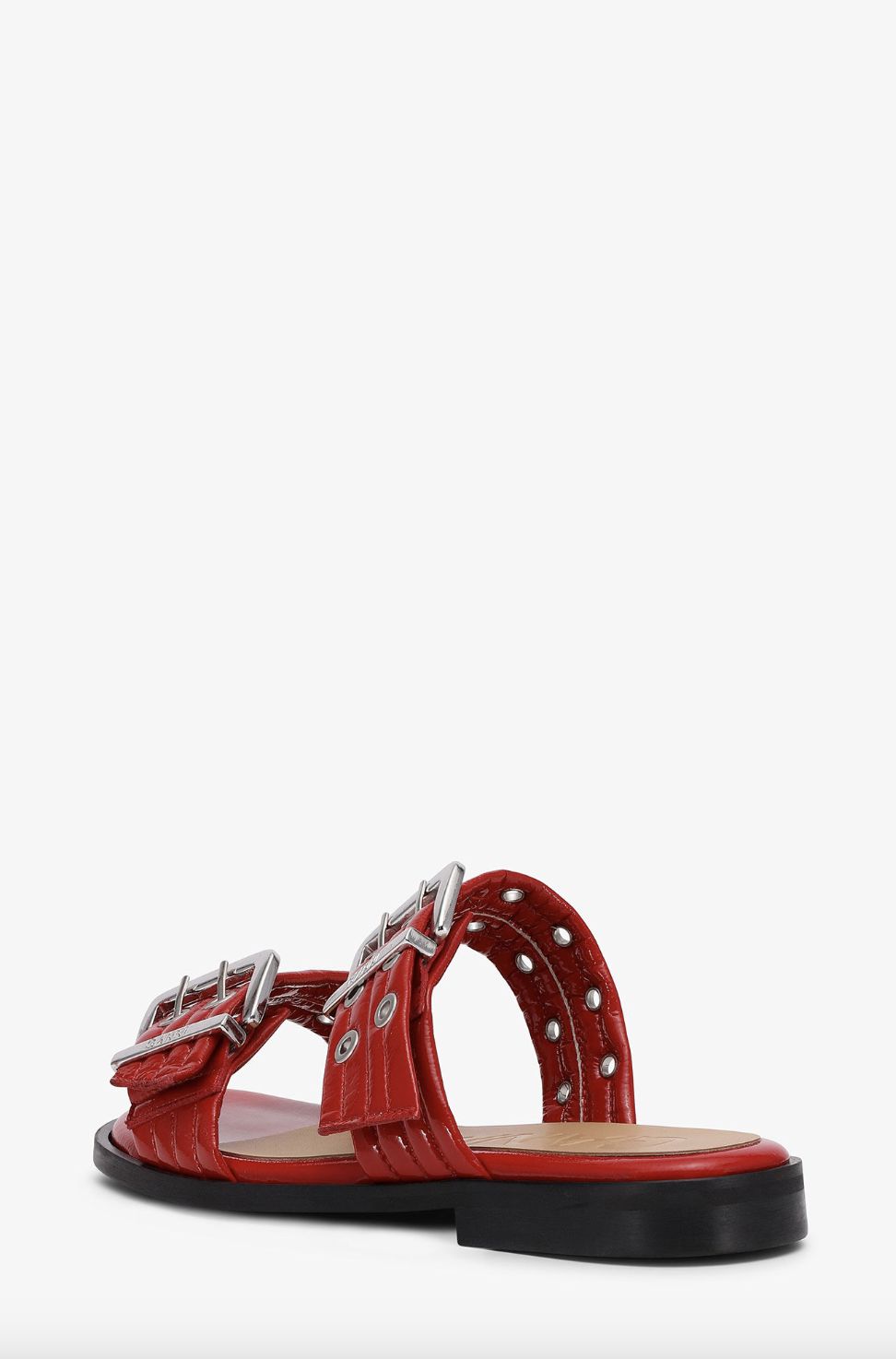 GANNI Patent Two Strap Slide